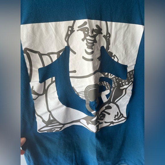 True Religion Blue Graphic T-Shirt, Women’s Sz M - Picture 7 of 10